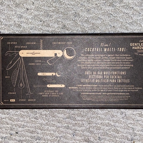 Gentleman’s Hardware Stainless Steel 10 in 1 Cocktail Multi-Tool - Picture 2 of 10